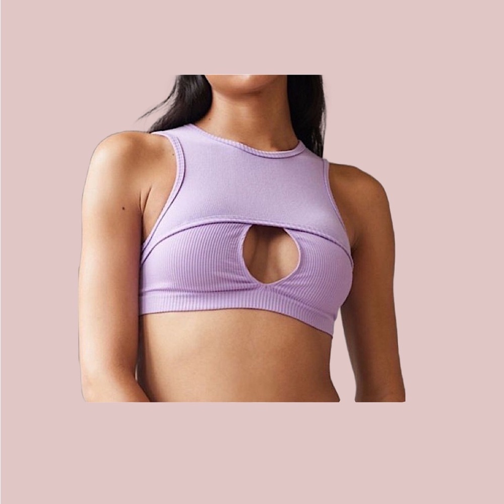Urban Outfitters Y2K Seamless Ribbed Cutout Bra Top